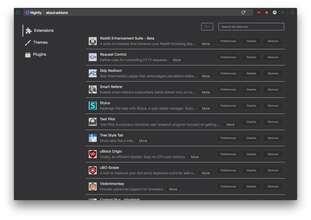 about:addons